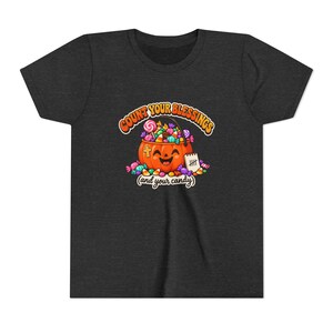 Camiseta cristã de Halloween, abóbora de doces "Conte suas bênçãos", camiseta juvenil de outono imagem 5