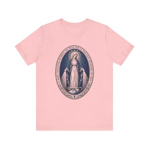 Mirakulös medaljskjorta | Katolsk t-shirt | Jungfru Maria-gåva för kvinnor | O Maria, avlad utan synd bild 7