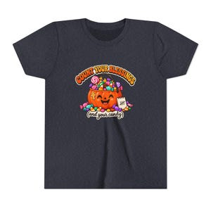 Camiseta cristã de Halloween, abóbora de doces "Conte suas bênçãos", camiseta juvenil de outono imagem 6
