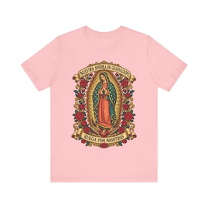 グアダルーペの聖母シャツ | カトリックTシャツ | 12月12日 お母さんへの贈り物 | Ruega por Nosotros 画像 8