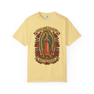 Nuestra Señora de Guadalupe Tee, Virgin of Tepeyac with Roses, Mexican Catholic Gift, Hispanic Mom Apparel, Dec 12 Feast Day, Comfort Colors image 5
