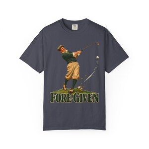 Fore-Given Golfer Comfort Colors Shirt | Funny Christian Golf T-Shirt | Gift for Golfer Dad | Vintage Golfer Mid-Swing image 14