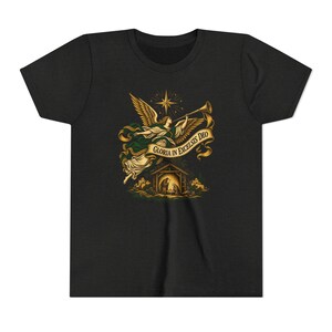 Camiseta infantil del Ángel de la Natividad, Camiseta juvenil Gloria in Excelsis Deo, Regalo católico de Navidad para niños, Representación navideña de la Estrella de Belén imagen 7