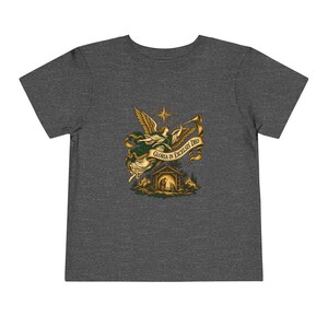 Toddler Nativity Angel Tee, Gloria in Excelsis Deo Christmas Shirt, Catholic Christmas Gift for Toddlers, Star of Bethlehem Art image 13