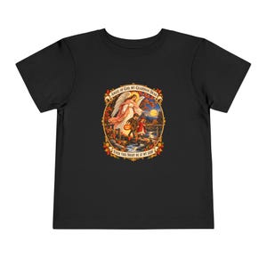 Kleinkind-T-Shirt mit Engel-Gottes-Gebet, Schutzengel-Shirt, Mein lieber Schutzengel, katholisches Geschenk für Kleinkinder, Vintage-Herbstkunst Bild 3