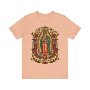 グアダルーペの聖母シャツ | カトリックTシャツ | 12月12日 お母さんへの贈り物 | Ruega por Nosotros 画像 5
