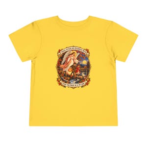 Kleinkind-T-Shirt mit Engel-Gottes-Gebet, Schutzengel-Shirt, Mein lieber Schutzengel, katholisches Geschenk für Kleinkinder, Vintage-Herbstkunst Bild 7