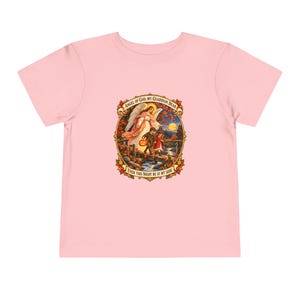 Kleinkind-T-Shirt mit Engel-Gottes-Gebet, Schutzengel-Shirt, Mein lieber Schutzengel, katholisches Geschenk für Kleinkinder, Vintage-Herbstkunst Bild 16