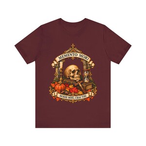 All Souls Day Shirt | Memento Mori Catholic T-Shirt | Gothic Gift for Him | Hodie Mihi Cras Tibi Skull image 10