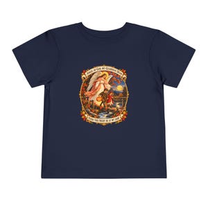 Kleinkind-T-Shirt mit Engel-Gottes-Gebet, Schutzengel-Shirt, Mein lieber Schutzengel, katholisches Geschenk für Kleinkinder, Vintage-Herbstkunst Bild 14