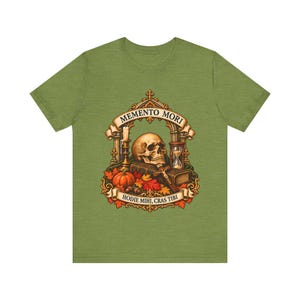 All Souls Day Shirt | Memento Mori Catholic T-Shirt | Gothic Gift for Him | Hodie Mihi Cras Tibi Skull image 3