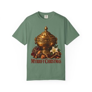 Myrrh-y Christmas Comfort Colors Shirt | Funny Catholic Christmas T-Shirt | Christmas Gift | Golden Jar of Myrrh image 7