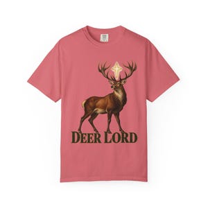 Deer Lord Comfort Colors Shirt | Funny Catholic Hunting T-Shirt | Gift for Hunter Dad | St Hubert Stag with Cross image 14