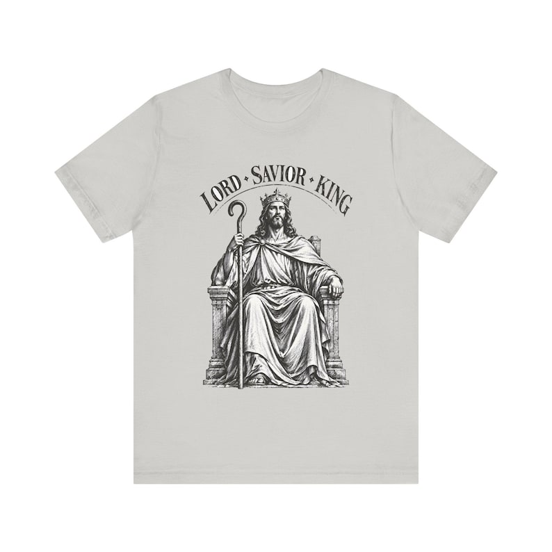 Camiseta con grabado en madera de Cristo Rey, regalo para hombres católicos, camiseta para patrocinadores del RICA. imagen 6