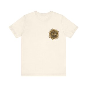 AMDG Back Print Shirt, IHS Sunburst Christogram, Ad Maiorem Dei Gloriam Latin Motto, Jesuit School Gift for Graduation or Confirmation image 8