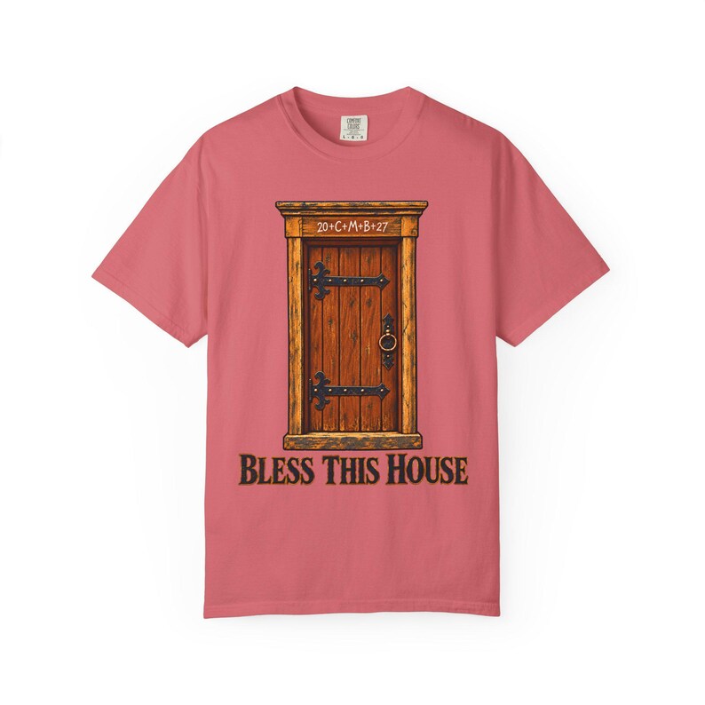 Maglietta "Bless This House Comfort Colors" / Maglietta cattolica per l'Epifania / Regalo per l'inaugurazione della casa / Benedizione della porta con il gesso 20 cm M B 27 immagine 14