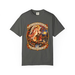 Angel of God Prayer Tee, Guardian Angel Children, Catholic Mom Gift (Comfort Colors) image 4