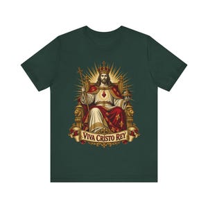 Christ the King Shirt | Catholic T-Shirt | Gift for Dad | Viva Cristo Rey, Cristero Martyrs and Sacred Heart image 2