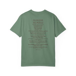 Arameisk Herrens bön komfortfärger T-shirt | Vår Fader arameisk T-shirt | Bergspredikan katolsk kristen T-shirt bild 18