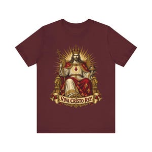 Christ the King Shirt | Catholic T-Shirt | Gift for Dad | Viva Cristo Rey, Cristero Martyrs and Sacred Heart image 5