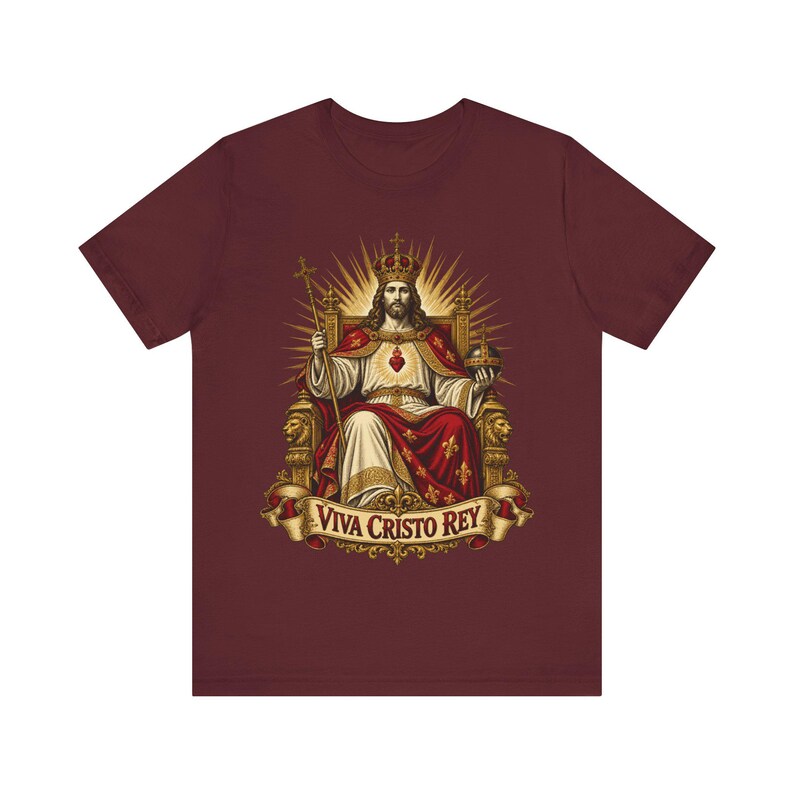 Christ the King Shirt | Catholic T-Shirt | Gift for Dad | Viva Cristo Rey, Cristero Martyrs and Sacred Heart image 5