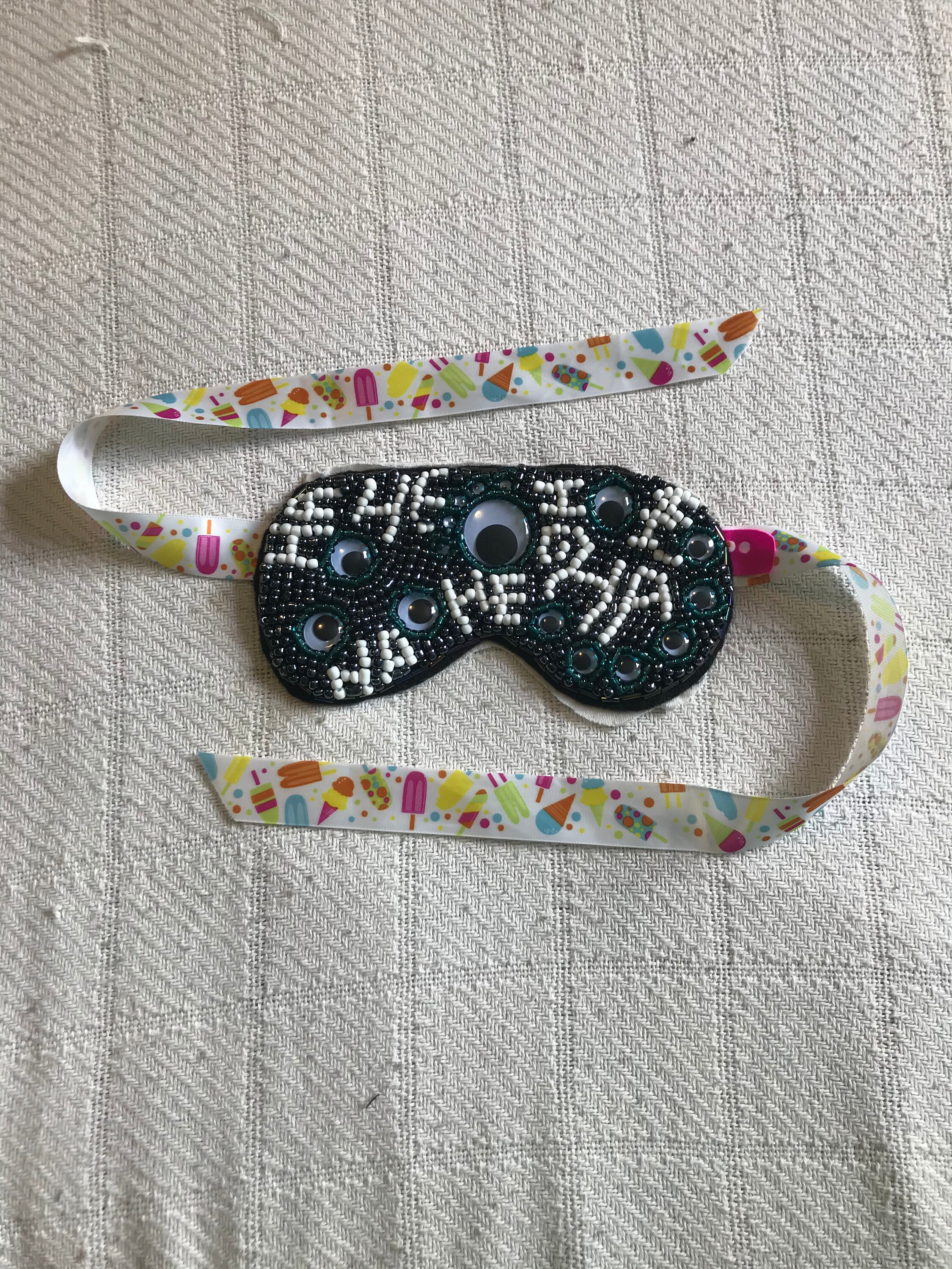 Sleeping Eye Mask Googly Eyes Etsy UK