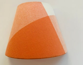 Orange and White Geometric Night Light – Boho Kids Room Decor – Mid Century Lamp