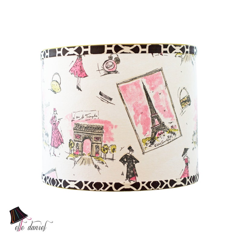 Custom Lamp Shades Made To Order Drum For Paris Decor French Room