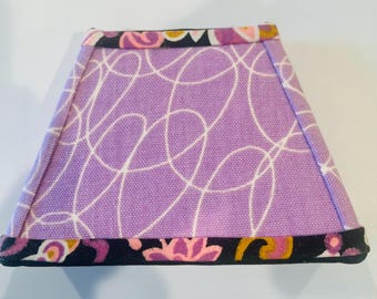 Handcrafted Orchid Geometric Fabric Night Light
