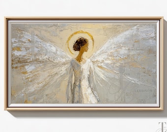Angel TV Art | Christian Religious Neutral Painting for Frame TV & Smart TV Display