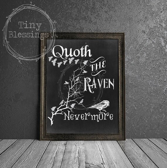 Edgar Allan Poe Raven Nevermore Quoth The By Raggededgeprints