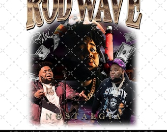 Rod Wave Nostalgia Png File, 90s Rap Music, Rapper Rod Wave Tour Design, Rod Wave Png Design, Rod Wave Nostalgia 2025 Rap Music Png