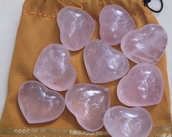 Rose Quartz Heart - One(1) Rose Quartz Heart