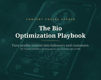 Instagram Bio Optimization Checklist for Small Business | Profile Makeover Worksheet | Bio Template with 5 Before and After Examples