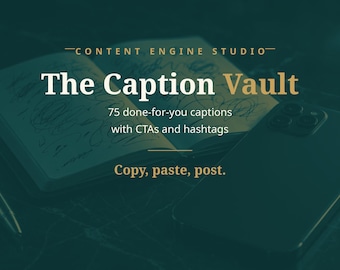 Social Media Captions for Small Business, 75 Done For You Instagram Captions with Hashtags and CTA, Local Business Content