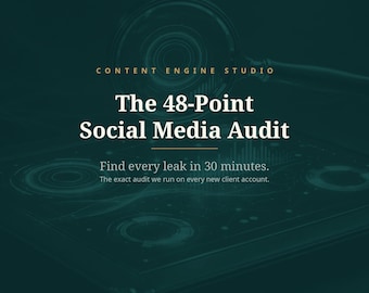 48-Point Social Media Audit Checklist for Social Media Managers, Instagram Audit Template (PDF)