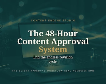 48-Hour Content Approval System for Social Media Managers | Email Scripts, Revision Rules, Workflow (PDF)