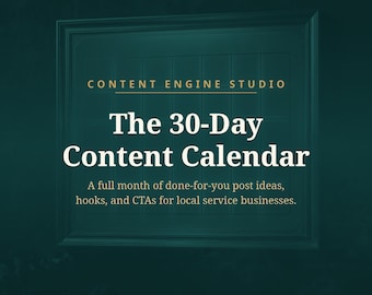 30-Day Social Media Content Calendar for Social Media Managers | Small Business Planner, Done For You Posts (PDF)