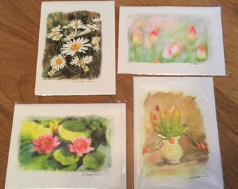 Set of 4 Notecards - Giclee Watercolor by Scott Dupras **Free Shipping**