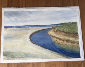 Mouth of the Autrain River - an Original Watercolor by Scott Dupras