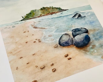 Little Presque Isle - a Watercolor Limited Edition Giclee Art Print by Scott Dupras