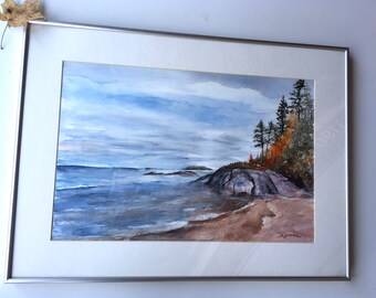 Wetmores Landing  — an Original Framed Watercolor by Scott Dupras