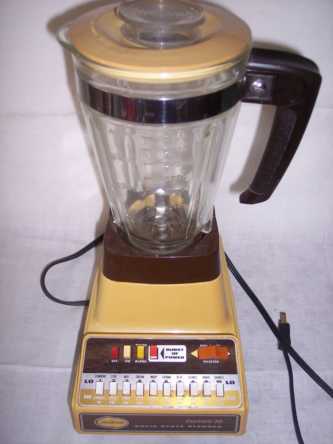 Vintage Sunbeam 20 Speed Blender Solid State 1970s Gold with Etsy