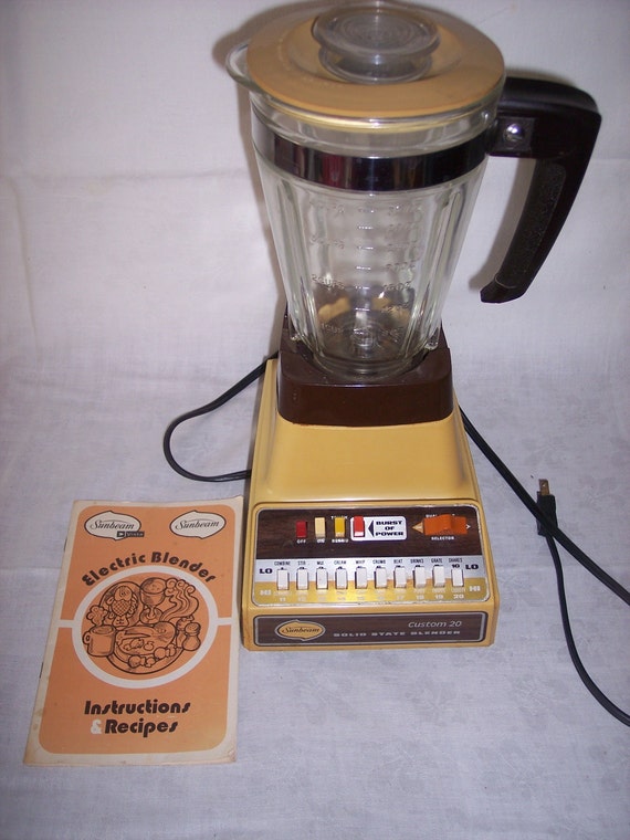 Vintage Sunbeam 20 Speed Blender Solid State 1970s Gold with Etsy