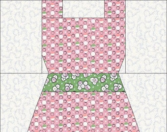 what is a paper dress Foundation Piecing Block Paper Piecing Block Dress Instant Download