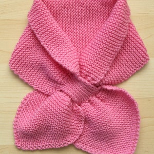 Knitting Pattern Ascot Keyhole Scarf One Skein Project
