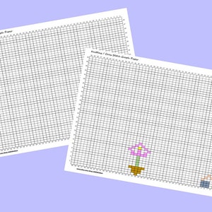 Knitting and Cross Stitch Printable Graph Paper Instant Download PDF