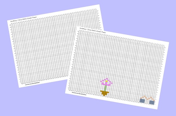 knitting and cross stitch printable graph paper instant etsy canada