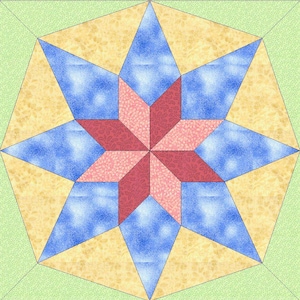 English Paper Piecing Star Block Pattern: Multiple Sizes (PDF Download)