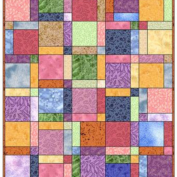 Motif de patchwork de coupe rotative rapide et scrappy